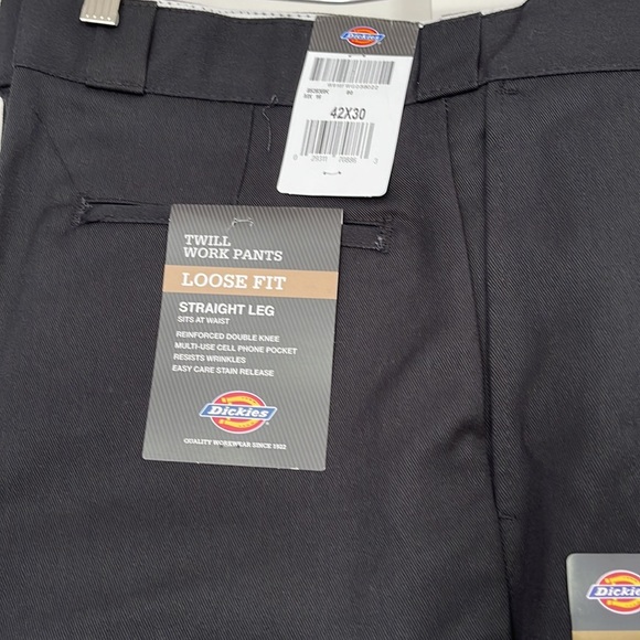 Dickies Loose Fit Double Knee Work Pants, Black, New with tags. 42Wx30L - Picture 2 of 9